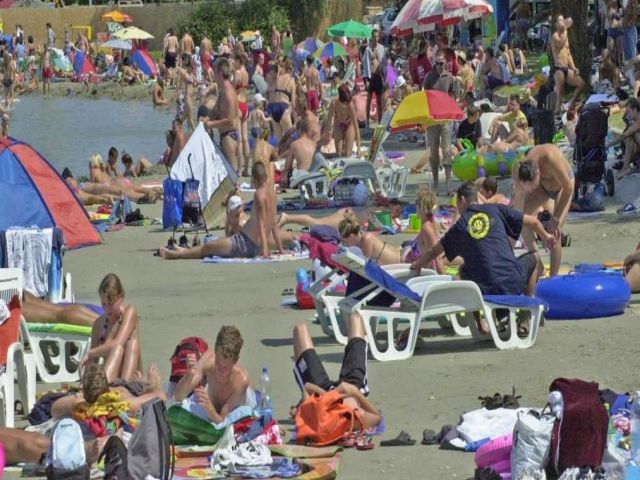 Strände am Balaton / Wasserwelt: Strandteil Siofok (nicht überall so überlaufen)