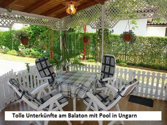Balatonszarszo: Ferienhaus mit 1 sep. Appartement in Balatonszarszo incl. Pool - Ihr Ferienhaus am Balaton am See